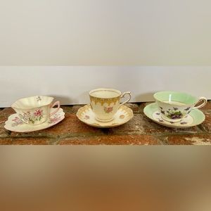 Three Gorgeous Collectible Tea Cups